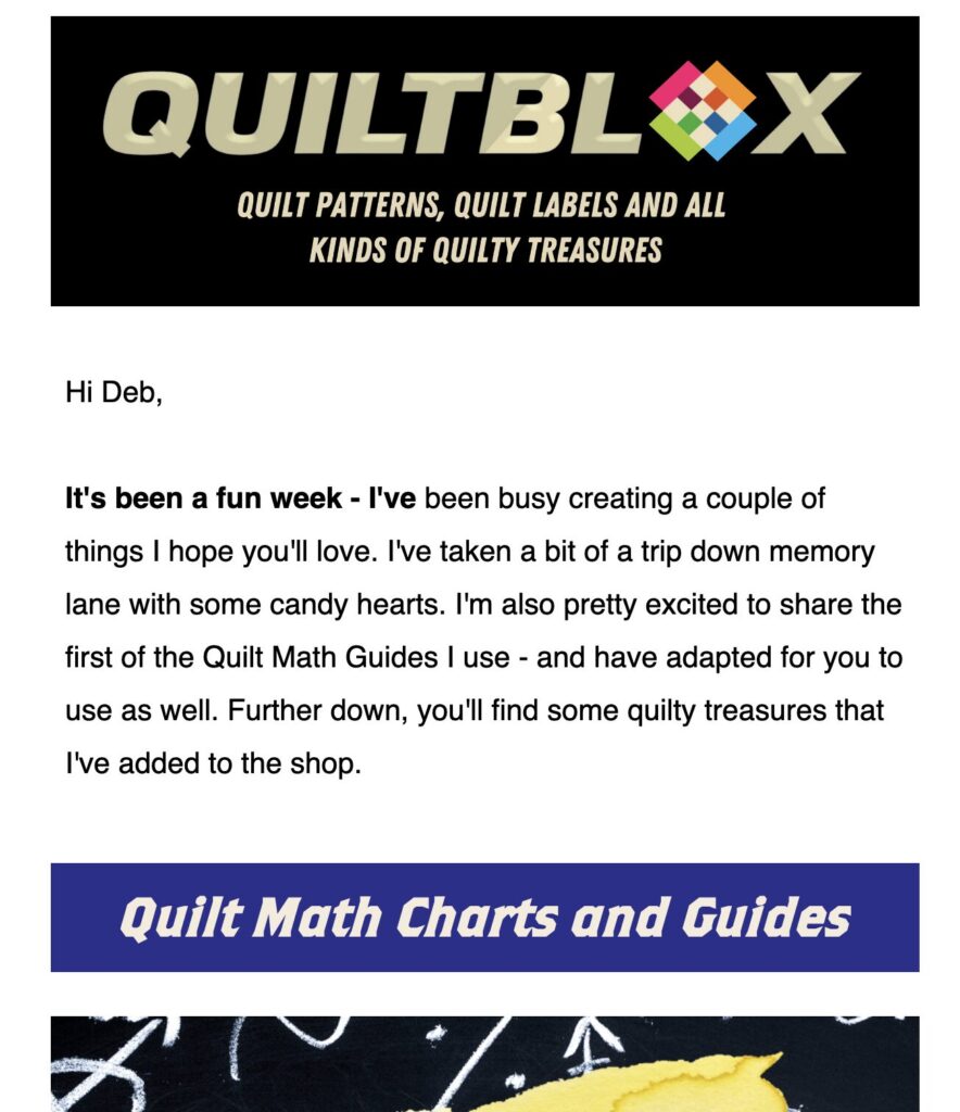 Quiltblox eNewsletter - 11 February 2024